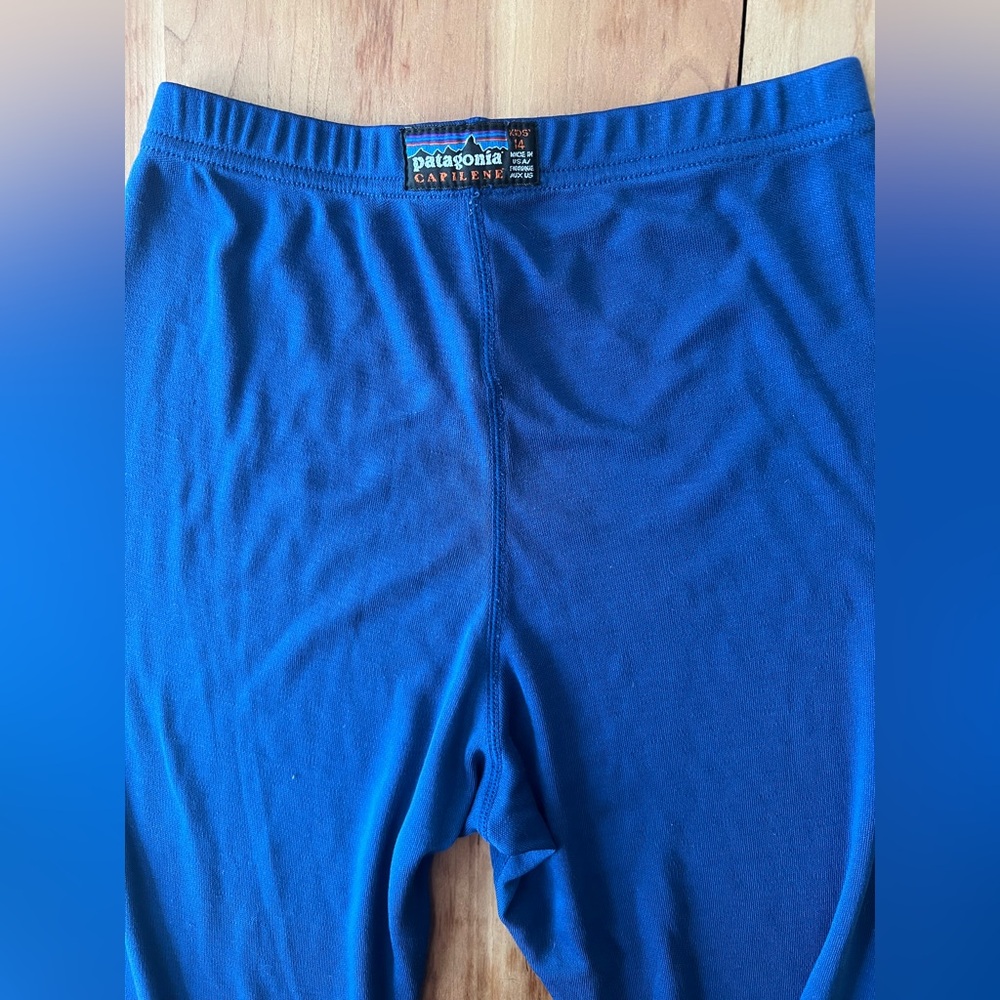 Patagonia Kids' Blue Baselayer Bottoms